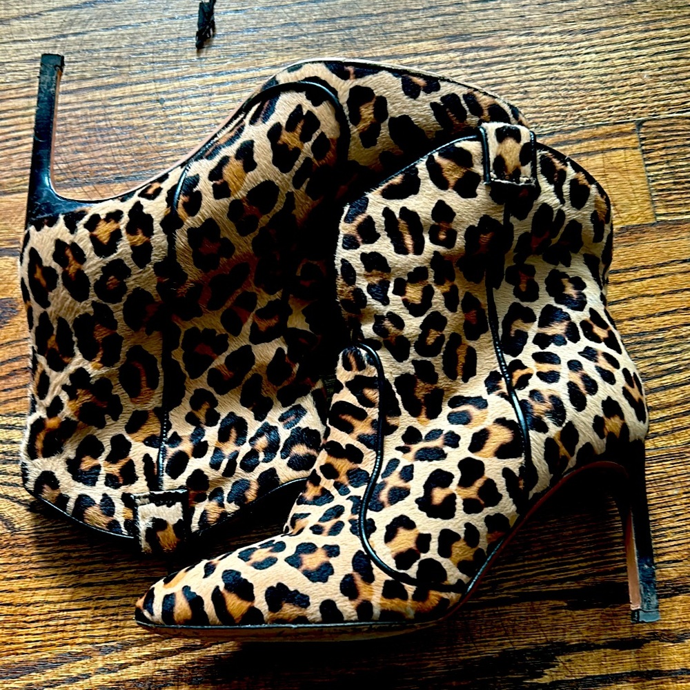 Ba&Sh Caitlin ankle boots leopard size 7